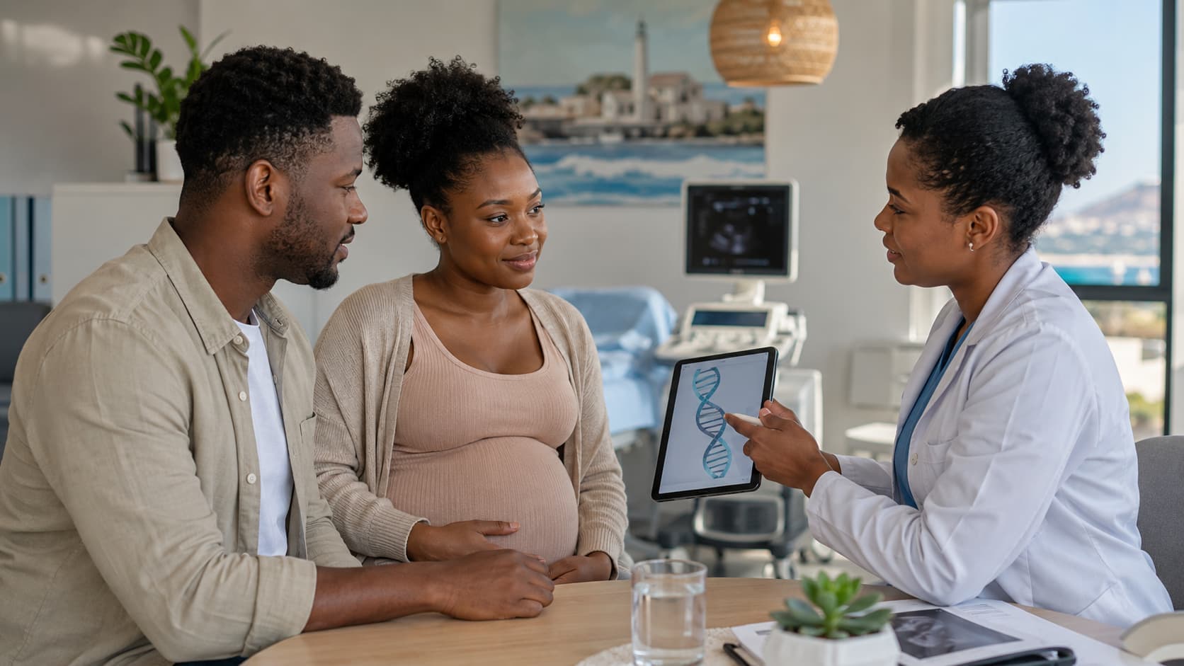 The doctor said, "We found the problem before your baby was born."